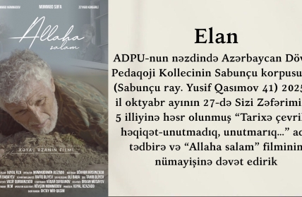 ADPK-da “Tarixə çevrilən həqiqət” adlı tədbir və film nümayişi keçiriləcək